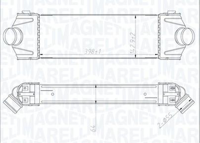 Magneti Marelli 351319204320 - Интеркулер autocars.com.ua