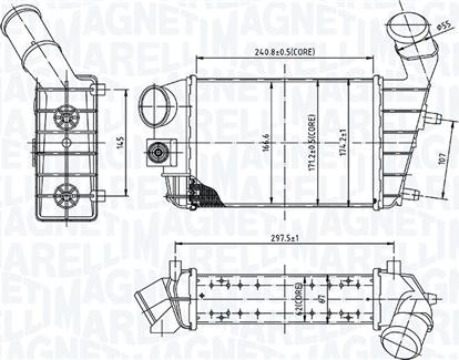 Magneti Marelli 351319204460 - Интеркулер autocars.com.ua