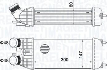 Magneti Marelli 351319204470 - Интеркулер autocars.com.ua