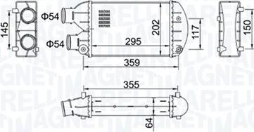 Magneti Marelli 351319204510 - Интеркулер autocars.com.ua