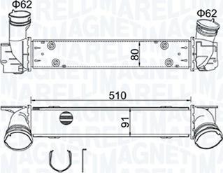 Magneti Marelli 351319204880 - Интеркулер autocars.com.ua