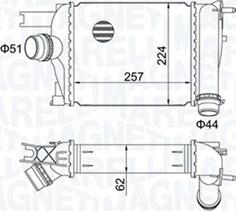 Magneti Marelli 351319205170 - Интеркулер autocars.com.ua