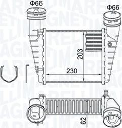 Magneti Marelli 351319205210 - Интеркулер, теплообменник турбины avtokuzovplus.com.ua