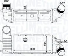 Magneti Marelli 351319205250 - Интеркулер, теплообменник турбины avtokuzovplus.com.ua