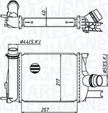 Magneti Marelli 351319205390 - Интеркулер autocars.com.ua