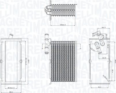 Magneti Marelli 351319205430 - Интеркулер, теплообменник турбины avtokuzovplus.com.ua