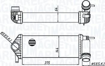 Magneti Marelli 351319205510 - Интеркулер autocars.com.ua