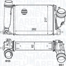 Magneti Marelli 351319205830 - Интеркулер autocars.com.ua