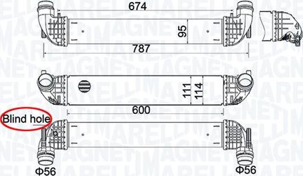 Magneti Marelli 351319205850 - Интеркулер autocars.com.ua