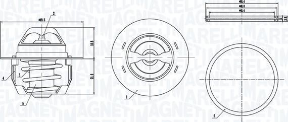 Magneti Marelli 352317005140 - Термостат, охлаждающая жидкость autodnr.net