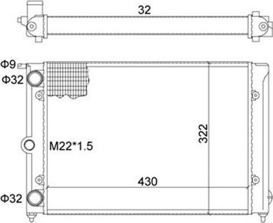 Magneti Marelli 359000300400 - Радиатор, охлаждение двигателя avtokuzovplus.com.ua