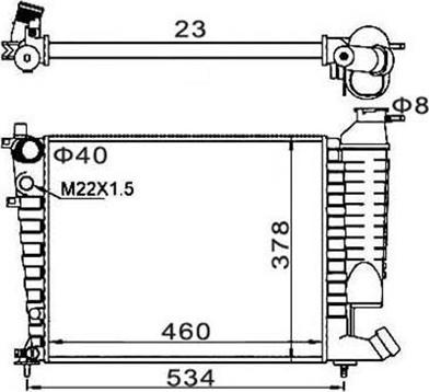 Magneti Marelli 359000300490 - Радиатор, охлаждение двигателя avtokuzovplus.com.ua