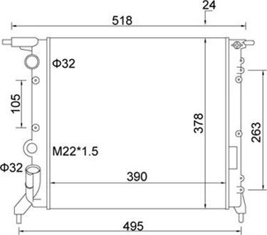 Magneti Marelli 359000300640 - Радіатор, охолодження двигуна autocars.com.ua