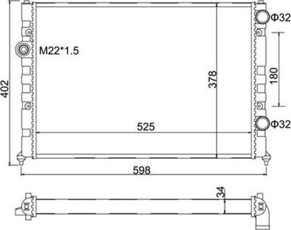 Magneti Marelli 359000300720 - Радиатор, охлаждение двигателя autodnr.net