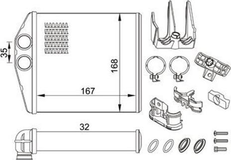 Magneti Marelli 359000300820 - Теплообменник, отопление салона avtokuzovplus.com.ua