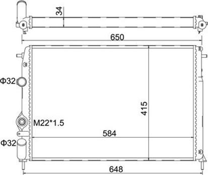 Magneti Marelli 359000300890 - Радиатор, охлаждение двигателя avtokuzovplus.com.ua