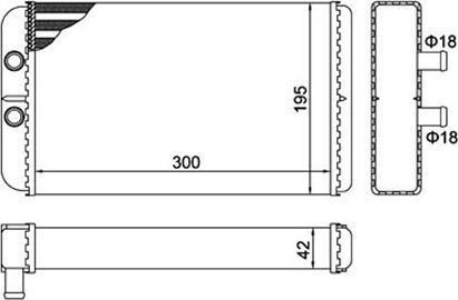 Magneti Marelli 359000300940 - Теплообмінник, опалення салону autocars.com.ua