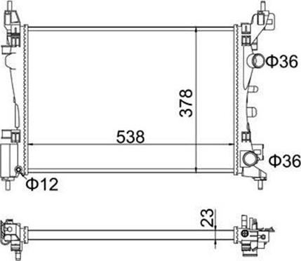 Magneti Marelli 359000301440 - Радиатор, охлаждение двигателя avtokuzovplus.com.ua