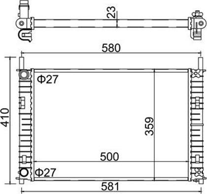 Magneti Marelli 359000301810 - Радіатор, охолодження двигуна autocars.com.ua