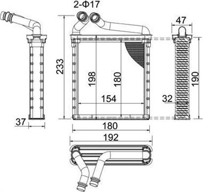 Magneti Marelli 359000302030 - Теплообменник, отопление салона avtokuzovplus.com.ua