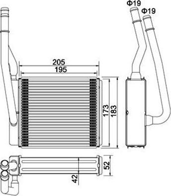 Magneti Marelli 359000302080 - Теплообменник, отопление салона avtokuzovplus.com.ua