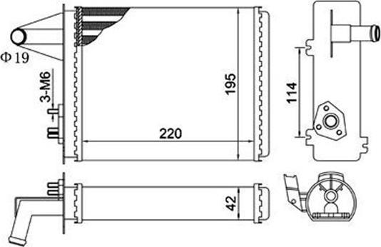 Magneti Marelli 359000392130 - Теплообменник, отопление салона avtokuzovplus.com.ua