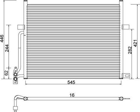 Magneti Marelli 359003220210 - Конденсатор кондиционера avtokuzovplus.com.ua