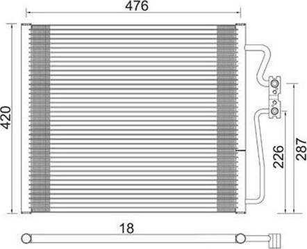 Magneti Marelli 359003220230 - Конденсатор, кондиціонер autocars.com.ua