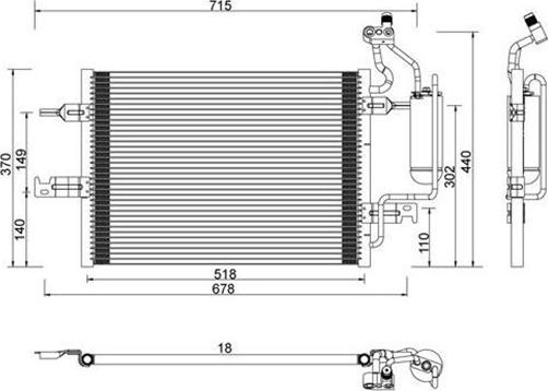 Magneti Marelli 359003220320 - Конденсатор, кондиціонер autocars.com.ua