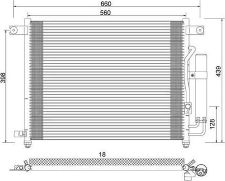 Magneti Marelli 359003220340 - Конденсатор, кондиціонер autocars.com.ua