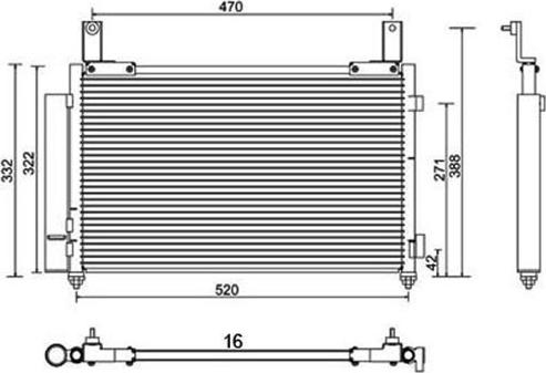 Magneti Marelli 359003220360 - Конденсатор, кондиціонер autocars.com.ua