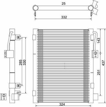 Magneti Marelli 359003220520 - Конденсатор, кондиціонер autocars.com.ua
