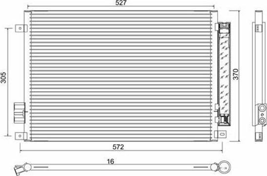 Magneti Marelli 359003220580 - Конденсатор, кондиціонер autocars.com.ua