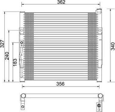 Magneti Marelli 359003220700 - Конденсатор кондиционера avtokuzovplus.com.ua