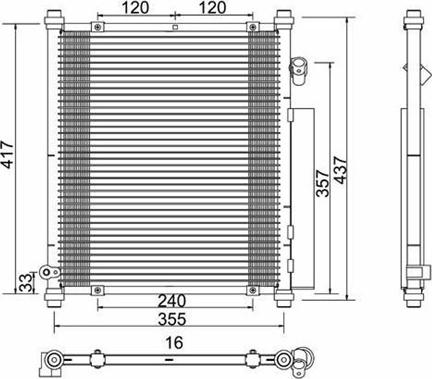 Magneti Marelli 359003220740 - Конденсатор, кондиціонер autocars.com.ua