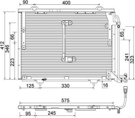 Magneti Marelli 359003221000 - Конденсатор кондиционера avtokuzovplus.com.ua