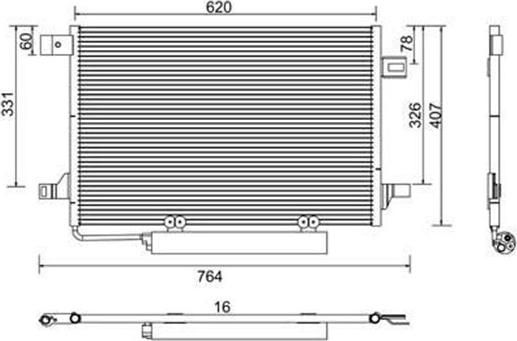 Magneti Marelli 359003221100 - Конденсатор кондиционера avtokuzovplus.com.ua