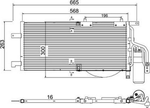 Magneti Marelli 359003221280 - Конденсатор кондиционера avtokuzovplus.com.ua