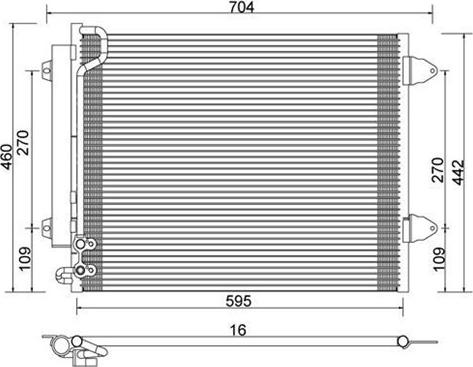 Magneti Marelli 359003221720 - Конденсатор кондиционера avtokuzovplus.com.ua