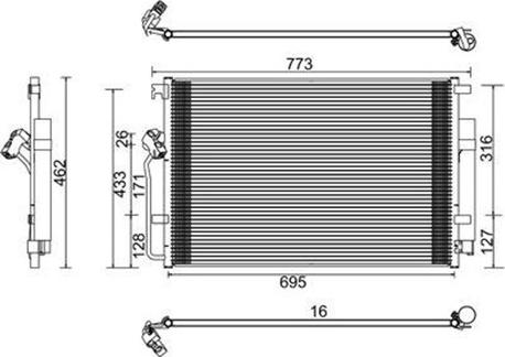 Magneti Marelli 359003221740 - Конденсатор, кондиціонер autocars.com.ua