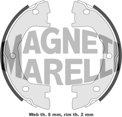 Magneti Marelli 360219198295 - Тормозные башмаки, барабанные avtokuzovplus.com.ua