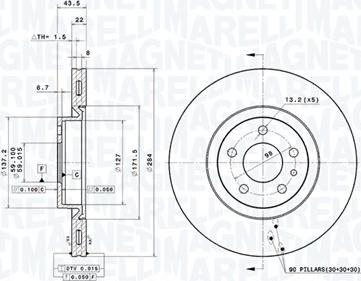 Magneti Marelli 360406000301 - Тормозной диск autodnr.net