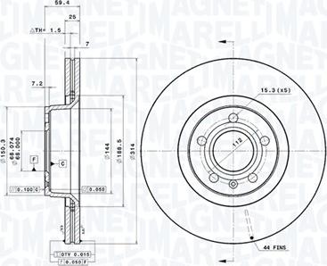 Magneti Marelli 360406002301 - Тормозной диск autodnr.net