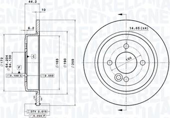 Magneti Marelli 360406002801 - Тормозной диск autodnr.net