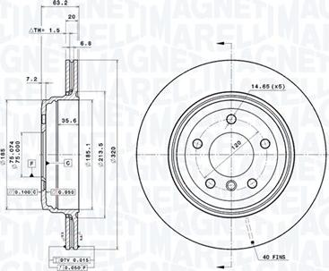 Magneti Marelli 360406003901 - Тормозной диск avtokuzovplus.com.ua