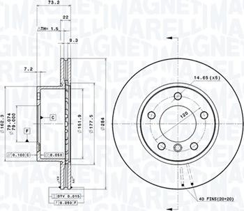 Magneti Marelli 360406004601 - Тормозной диск avtokuzovplus.com.ua