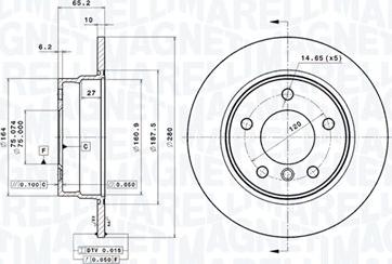 Magneti Marelli 360406004801 - Тормозной диск avtokuzovplus.com.ua