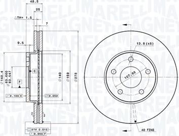 Magneti Marelli 360406005401 - Тормозной диск avtokuzovplus.com.ua