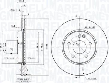 Magneti Marelli 360406006301 - Тормозной диск avtokuzovplus.com.ua