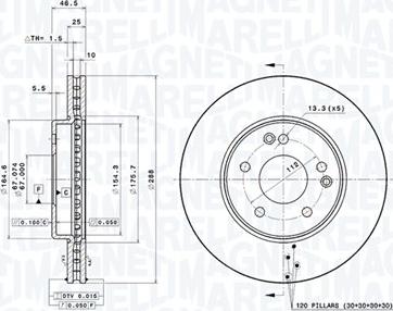 Magneti Marelli 360406006901 - Тормозной диск avtokuzovplus.com.ua